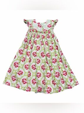 Southern Sunshine Kids Floral A-Line Dress with Ruffle Sleeves | Size 3T